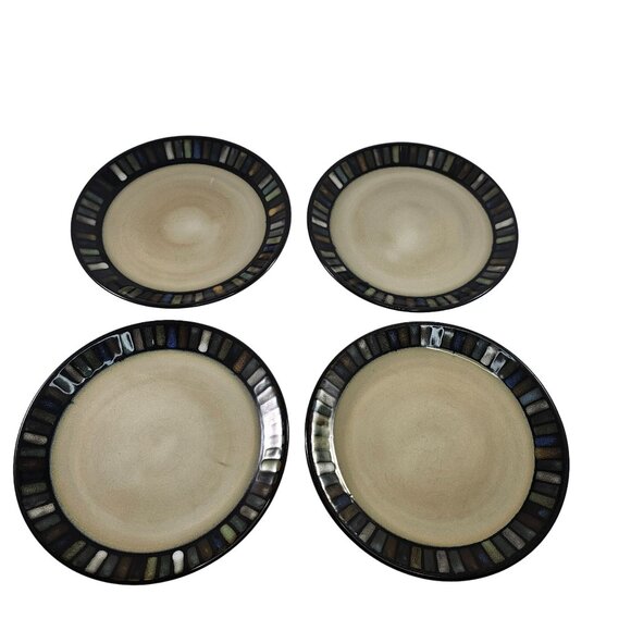 Vallejo Blue Sonoma Home Life & Style Mosaic Tile Set 4 Salad Plates 8.25" *Flaw - Picture 1 of 10